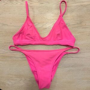 White Fox Pink Bikini Set